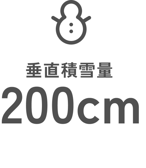 垂直積雪量 200cm イメージ
